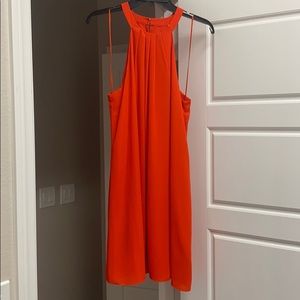 Orange trapeze dress